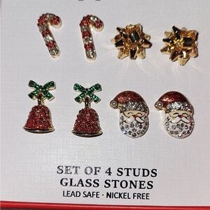 Piper K Festive Holiday Stud Earrings Set